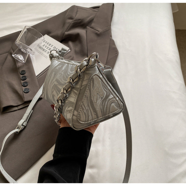 Mini Chain Bag for Women | Embossed PU Square Crossbody Bag A19