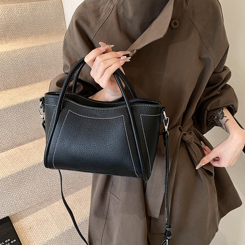 Large Capacity PU Tote Bag for Women | Zipper, Structured A7