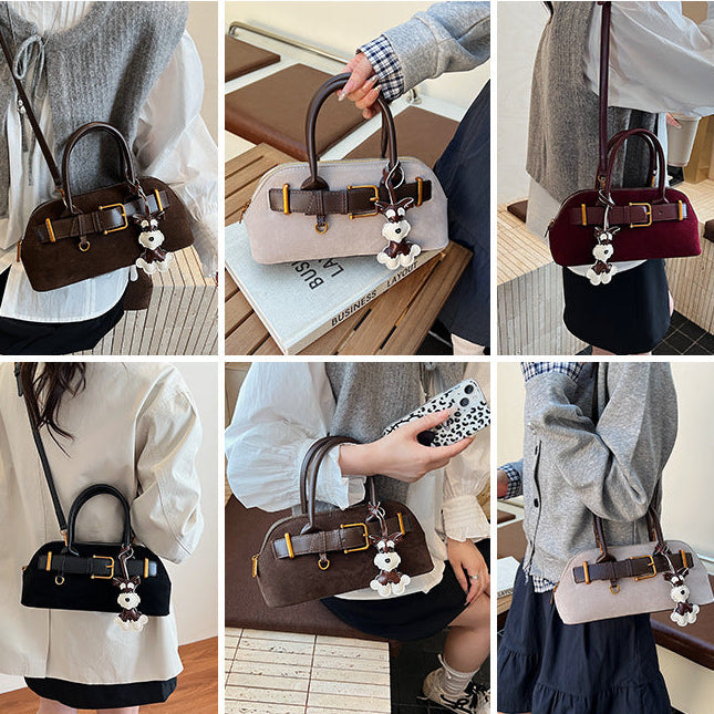 Retro Satchel Bag for Women | PU Leather Commuter Handbag Charm A40