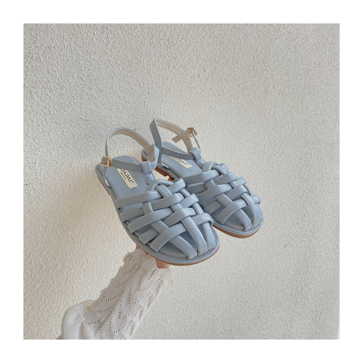 Roman Style Hollow Buckle Sandals | Open-Toe Flat Sandals for Women A79