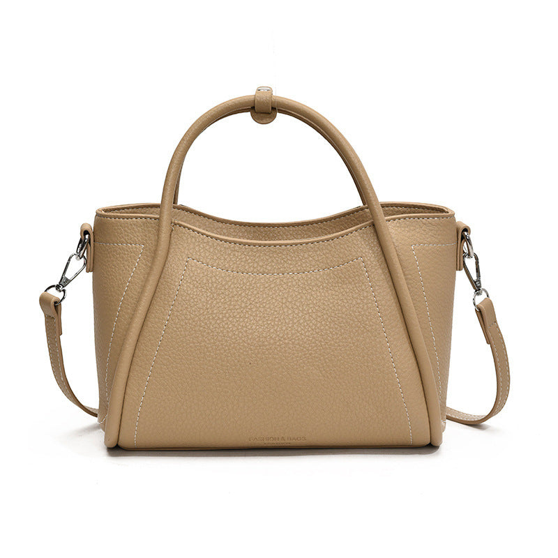 Large Capacity PU Tote Bag for Women | Zipper, Structured A7