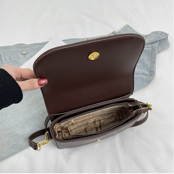 Women's Crossbody Shoulder Bag | Quilted PU Saddle Bag with Top Handle A15