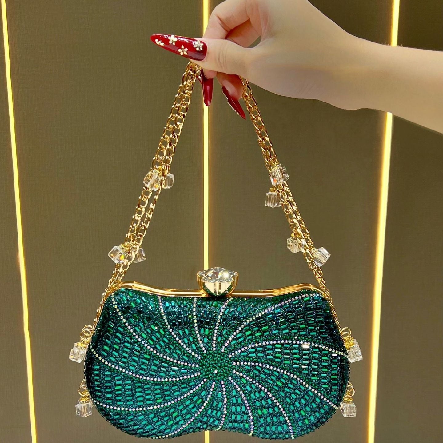 Rhinestone Evening Clutch Bag for Women | Diamond Party Handbag A47