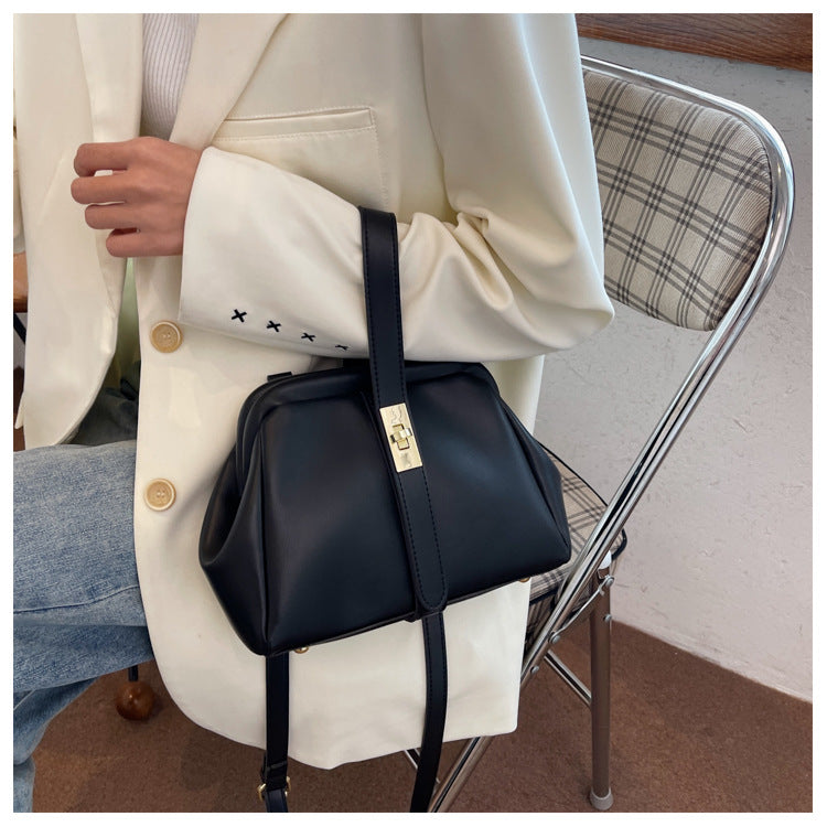 Contrast Color PU Tote Bag | Retro Fashion Handbag for Women A62
