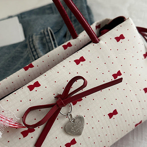 Bowknot Baguette Shoulder Bag | PU Underarm Bag for Women A50
