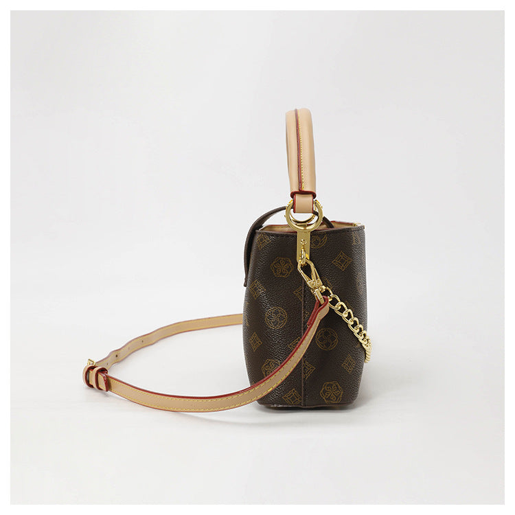 Vintage Pattern Bucket Bag | PU Crossbody Shoulder Bag for Women A69