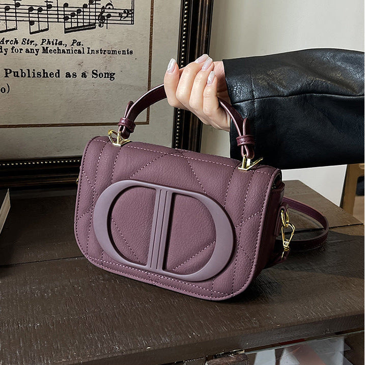 Women's Crossbody Shoulder Bag | Quilted PU Saddle Bag with Top Handle A15