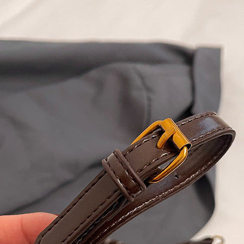 Korean Retro Lock Clasp Handbag for Women | PU Leather Chain Bag A38
