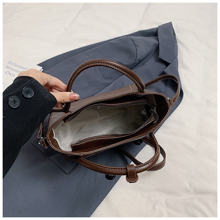 Large Capacity PU Tote Bag for Women | Zipper, Structured A7