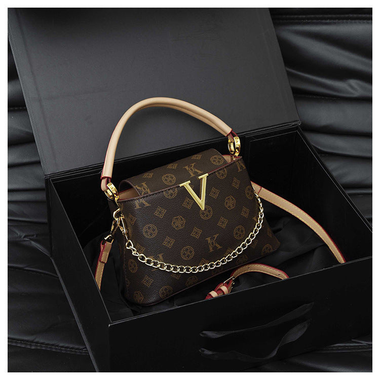 Vintage Pattern Bucket Bag | PU Crossbody Shoulder Bag for Women A69