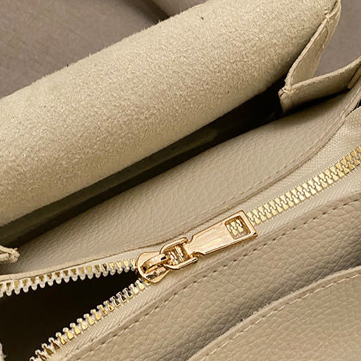 Korean Style PU Crossbody Bag | Small Shoulder Bag with Fur Pendant A60