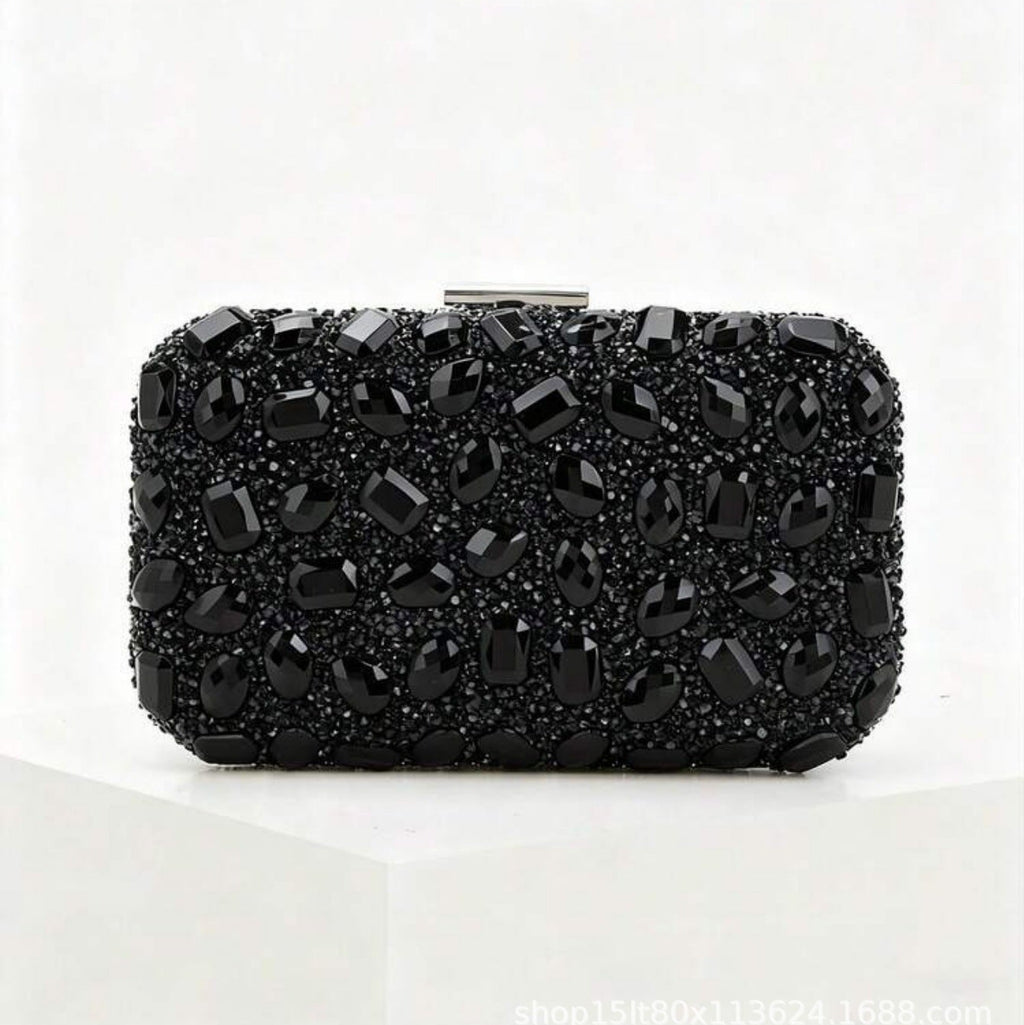 Full Rhinestone Acrylic Clutch Bag | Square Evening Banquet Bag A70