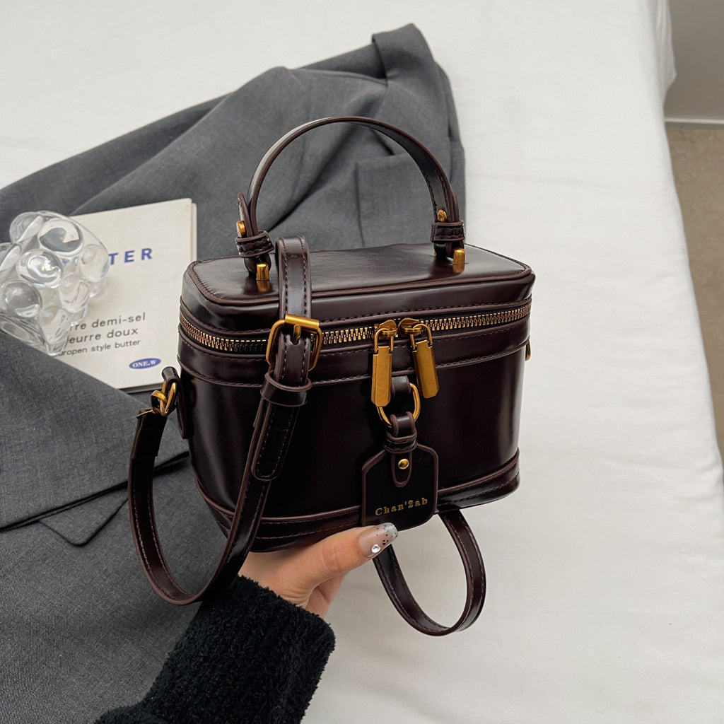 Cherry Charm Box Bag for Women | PU Leather Crossbody Tote Handbag A43