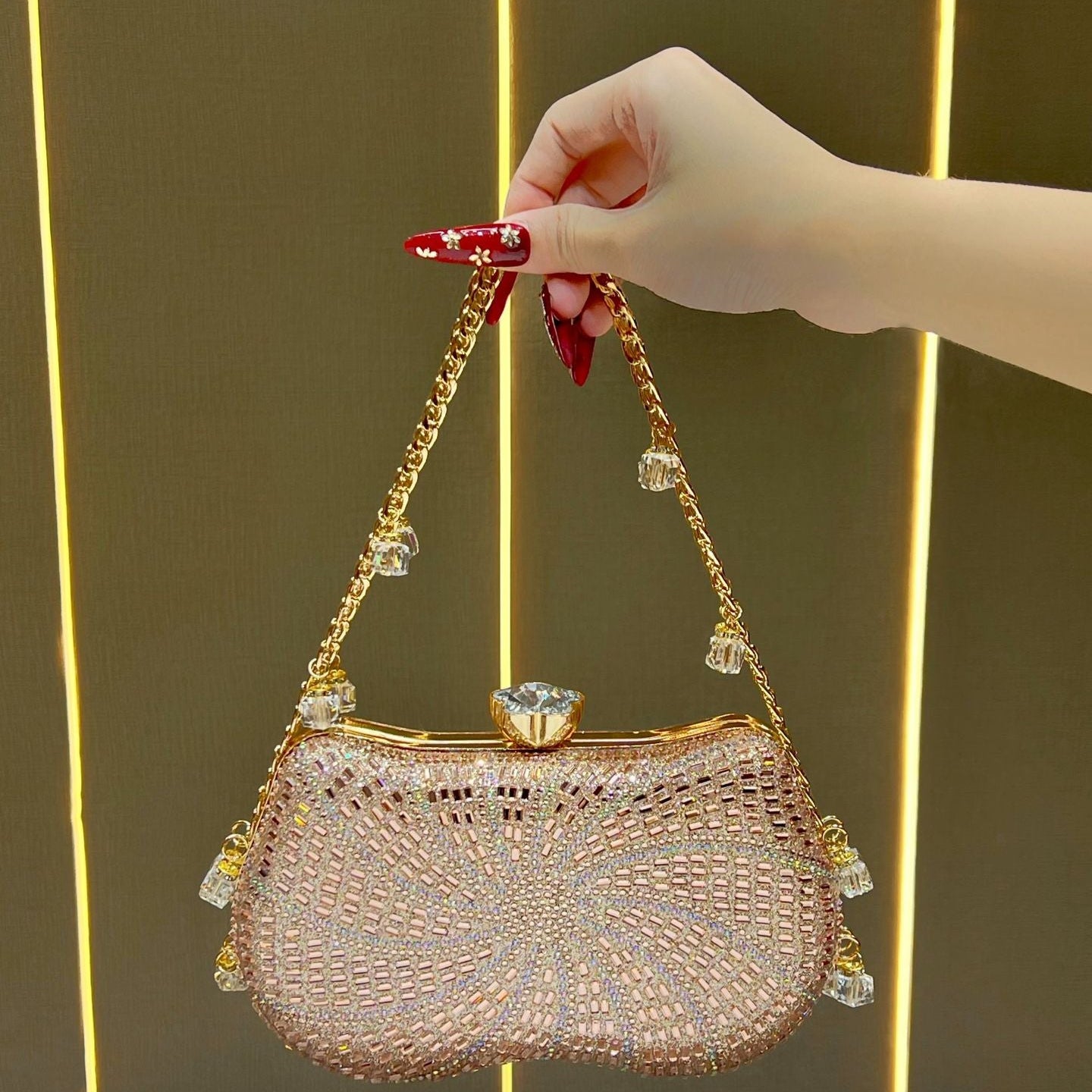 Rhinestone Evening Clutch Bag for Women | Diamond Party Handbag A47
