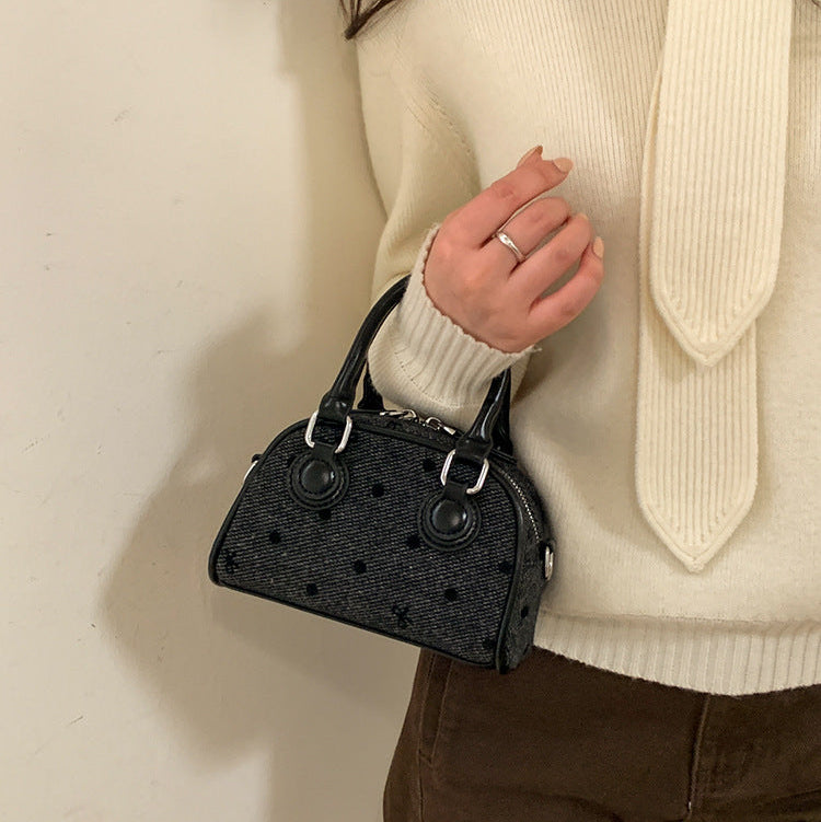 Mini Boston Bag | PU Bowknot Crossbody Handbag for Women A68