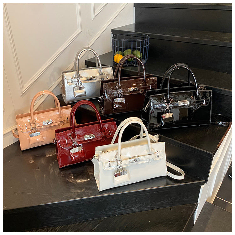 Korean Kelly Tote Bag for Women | PU Leather Underarm Shoulder Bag A45