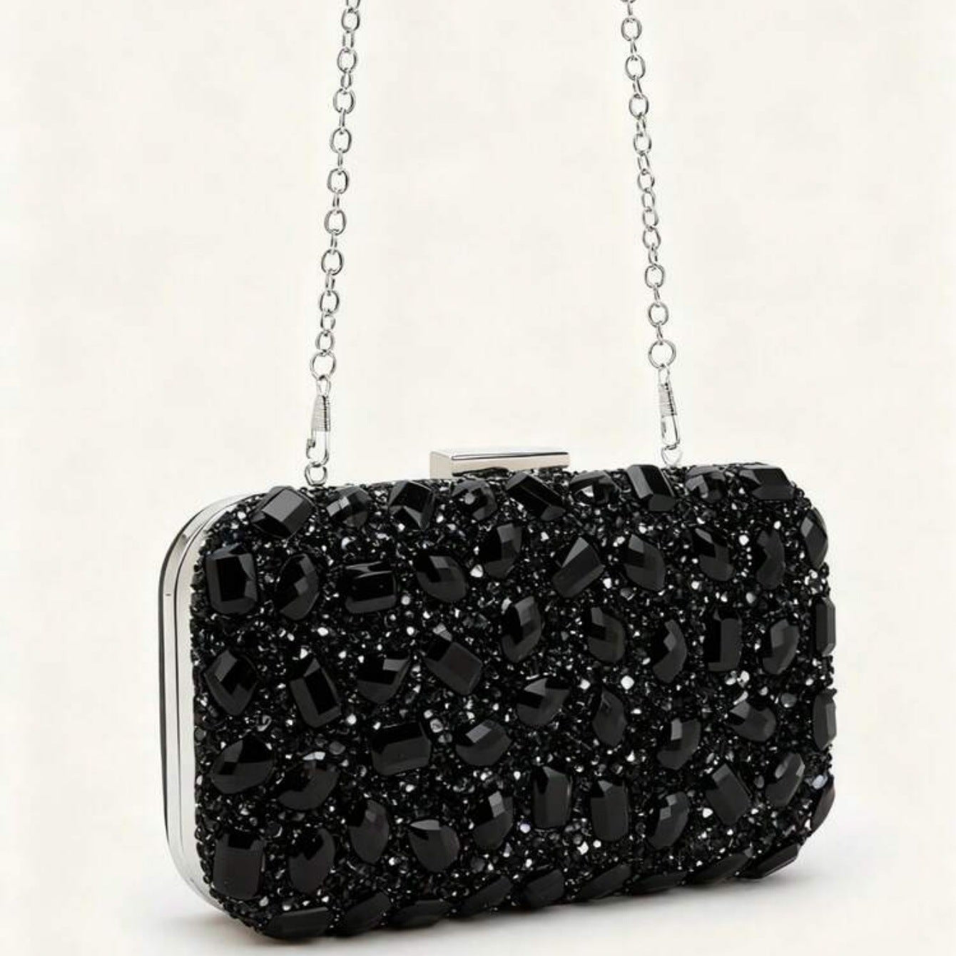 Full Rhinestone Acrylic Clutch Bag | Square Evening Banquet Bag A70