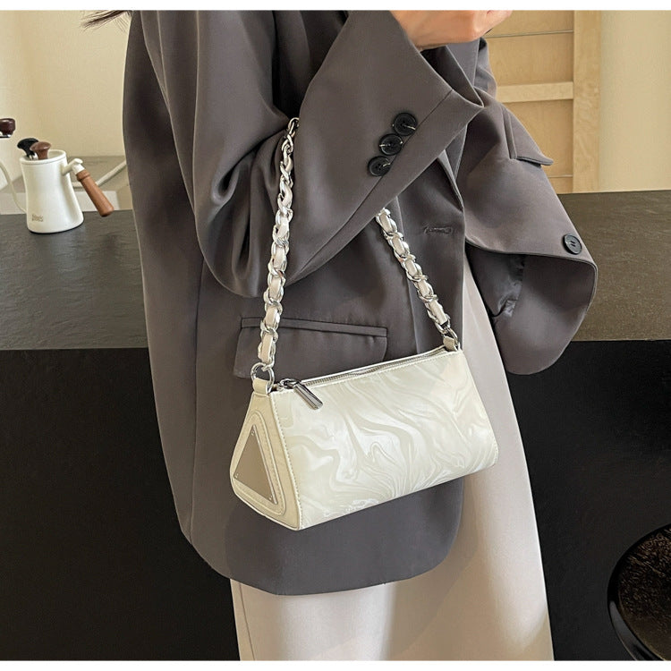 Mini Chain Bag for Women | Embossed PU Square Crossbody Bag A19