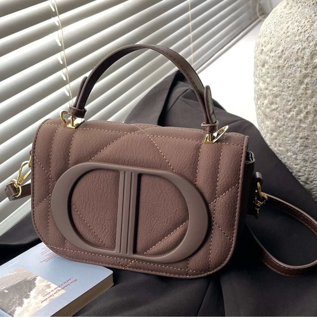 Women's Crossbody Shoulder Bag | Quilted PU Saddle Bag with Top Handle A15
