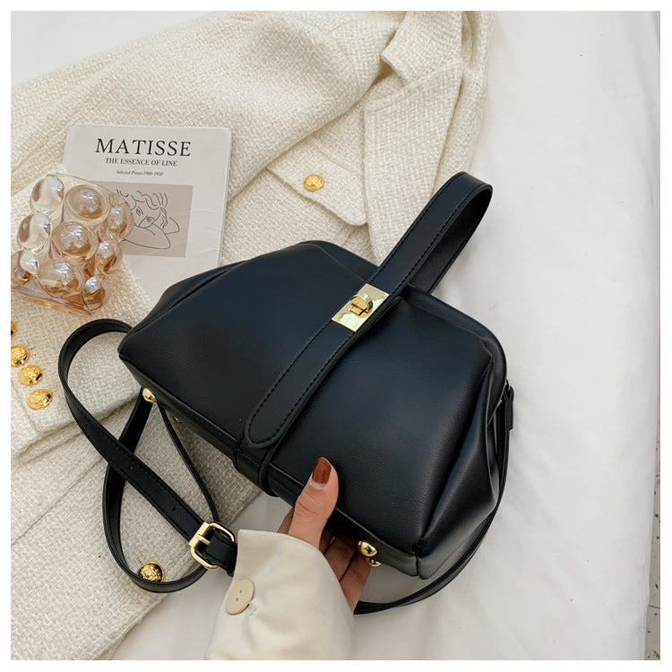 Contrast Color PU Tote Bag | Retro Fashion Handbag for Women A62