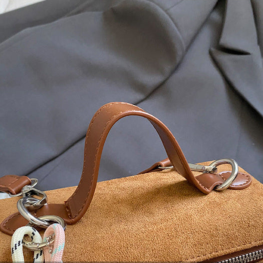 Corduroy Crossbody Bag for Women | Mini Box, Top Handle A2