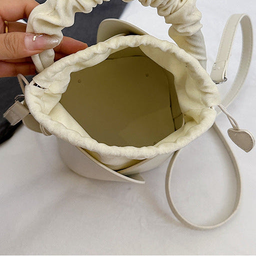 Petal Bucket Bag for Women | Ruched Handle, Drawstring Close A9