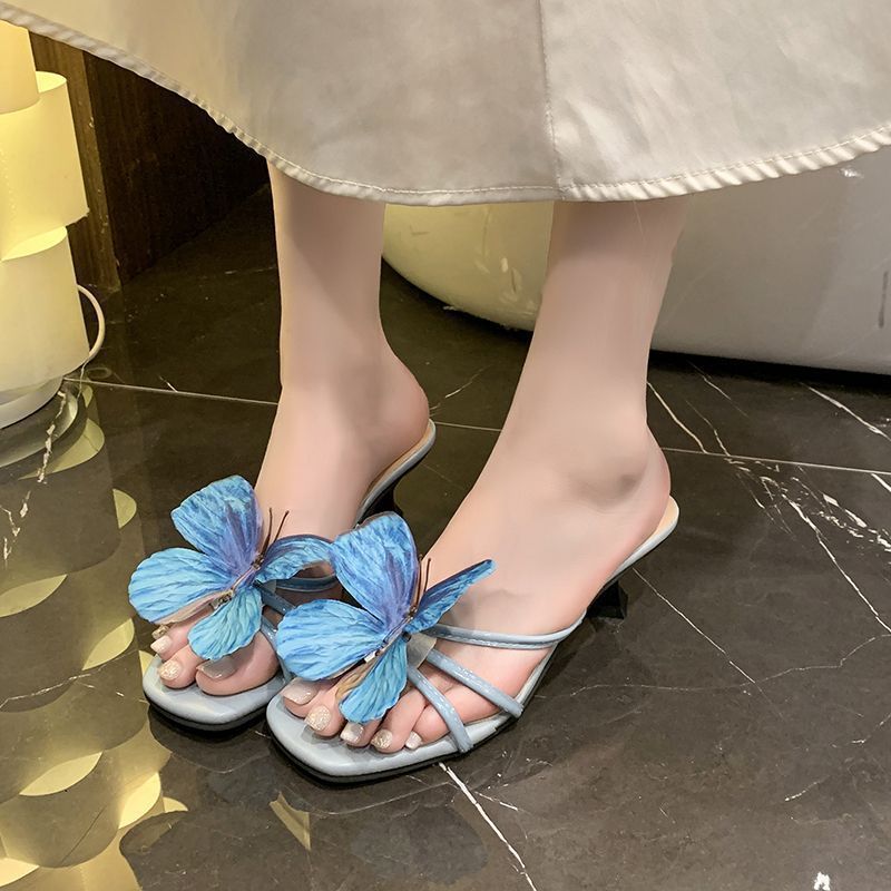 Bow Stiletto Fairy Sandals | French Style Split-Toe High Heels for Women A81
