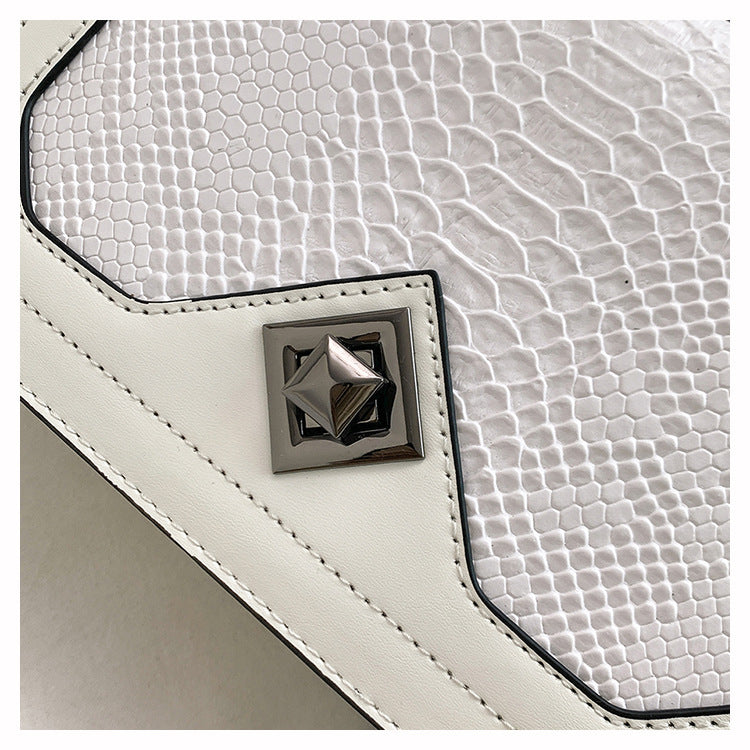 Retro Snakeskin PU Chain Bag | Women's Crossbody Square Bag A49