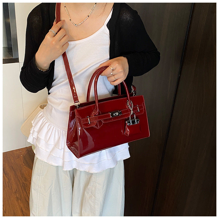 Korean Kelly Tote Bag for Women | PU Leather Underarm Shoulder Bag A45
