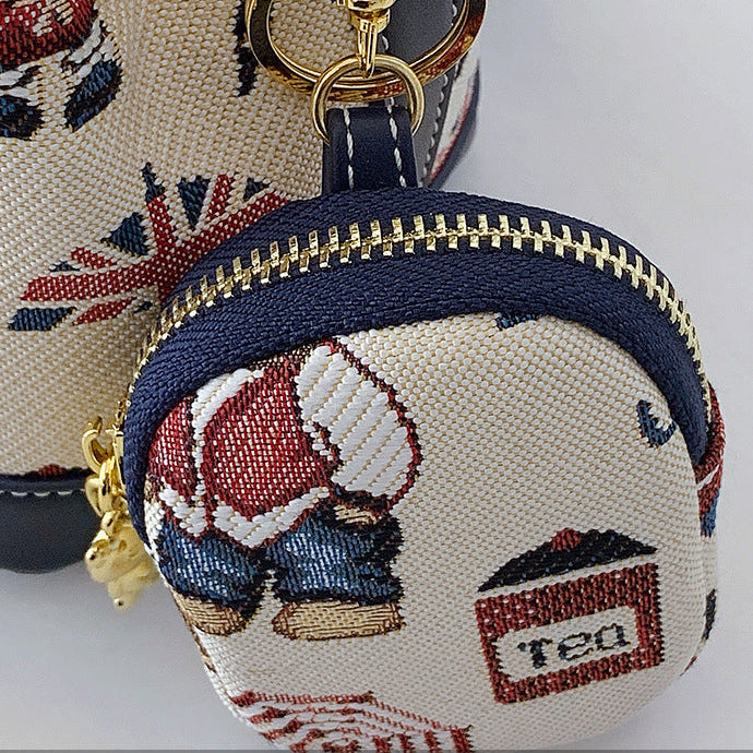 Cartoon Bear Canvas Bucket Bag | Cute Crossbody Bag for Women A52