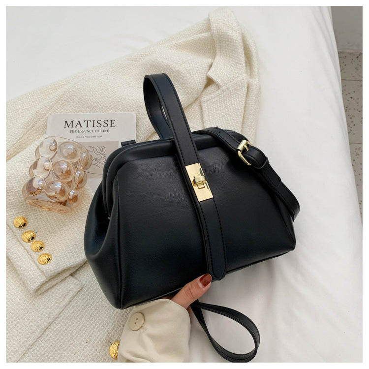 Contrast Color PU Tote Bag | Retro Fashion Handbag for Women A62