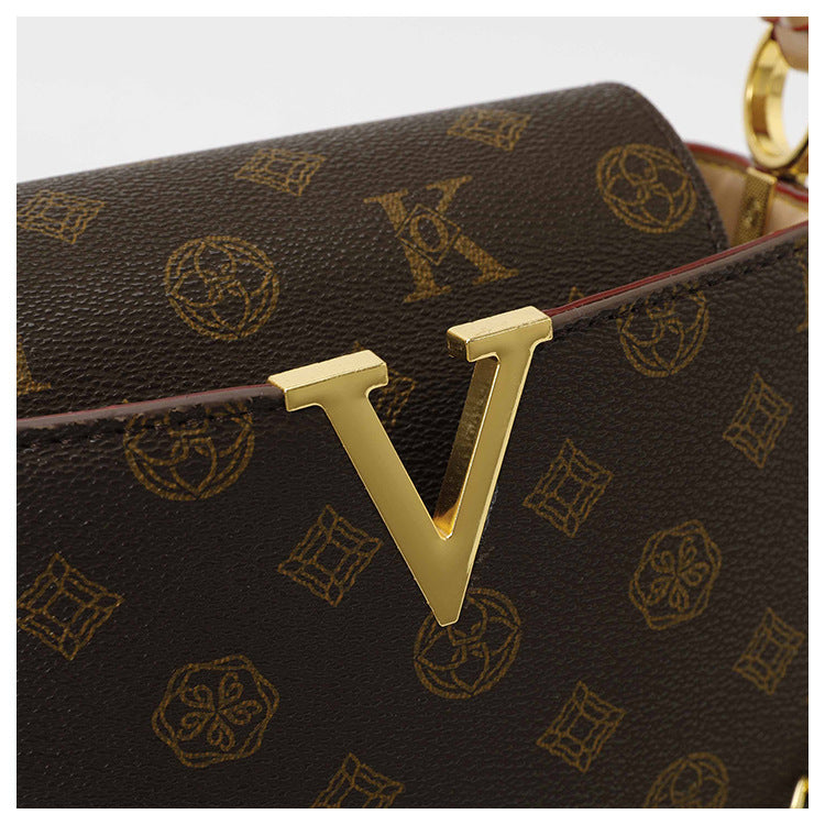 Vintage Pattern Bucket Bag | PU Crossbody Shoulder Bag for Women A69
