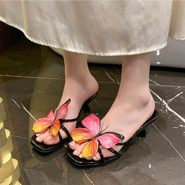 Bow Stiletto Fairy Sandals | French Style Split-Toe High Heels for Women A81