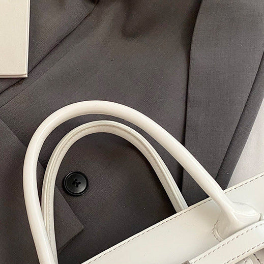 Korean Kelly Tote Bag for Women | PU Leather Underarm Shoulder Bag A45