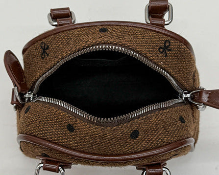 Mini Boston Bag | PU Bowknot Crossbody Handbag for Women A68