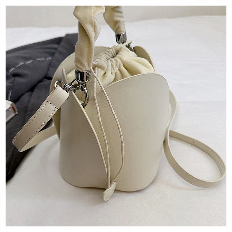 Petal Bucket Bag for Women | Ruched Handle, Drawstring Close A9