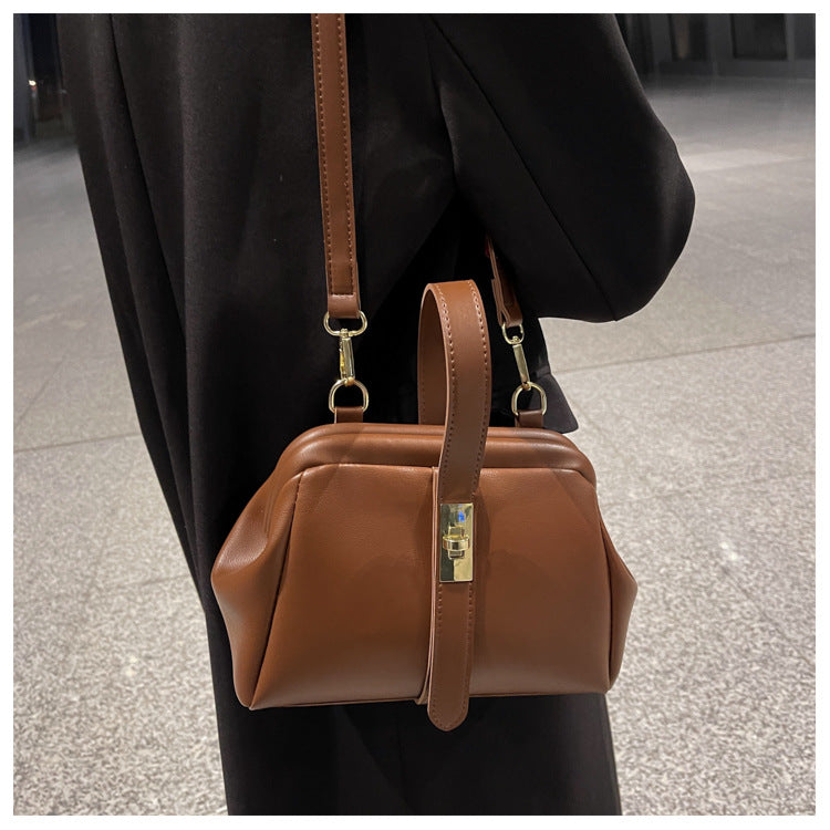 Contrast Color PU Tote Bag | Retro Fashion Handbag for Women A62