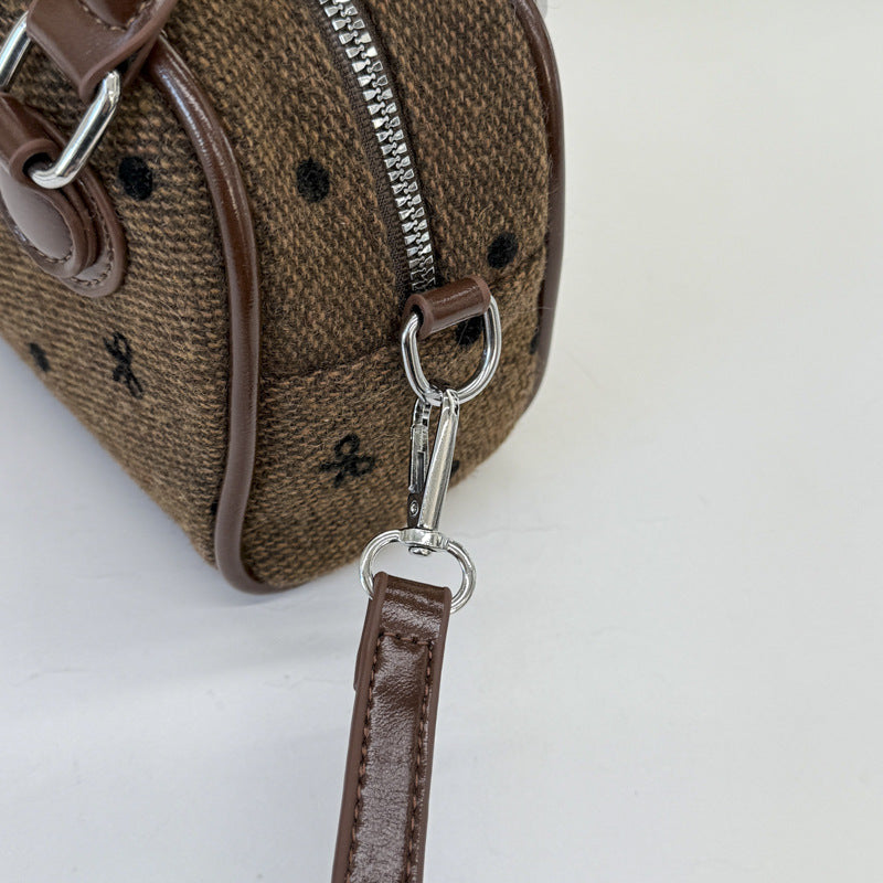 Mini Boston Bag | PU Bowknot Crossbody Handbag for Women A68