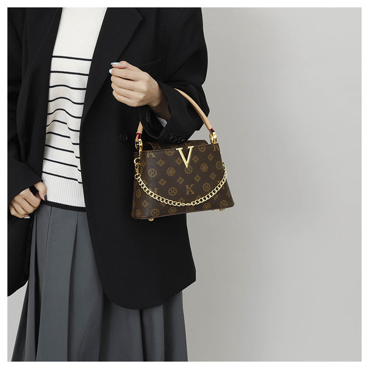 Vintage Pattern Bucket Bag | PU Crossbody Shoulder Bag for Women A69