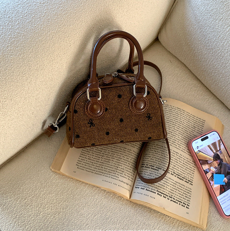 Mini Boston Bag | PU Bowknot Crossbody Handbag for Women A68