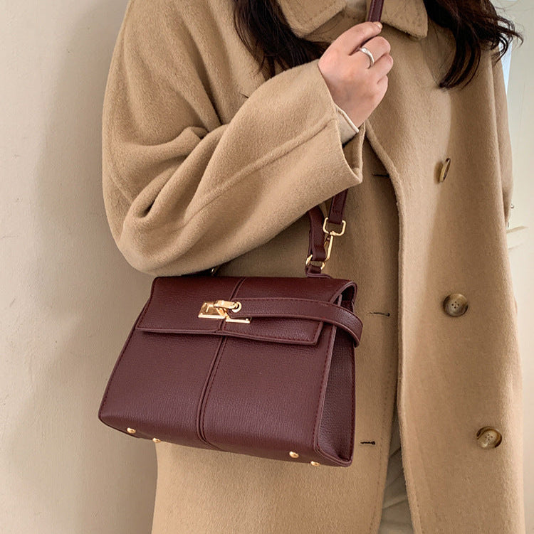 Classic Kelly Lock Bag for Women | PU Leather Crossbody Shoulder Bag A44