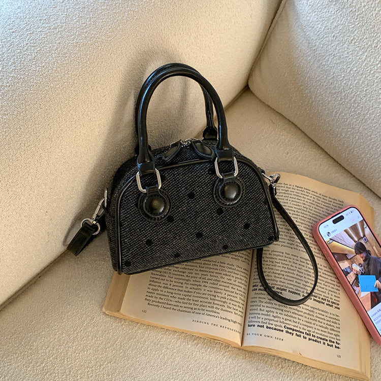 Mini Boston Bag | PU Bowknot Crossbody Handbag for Women A68