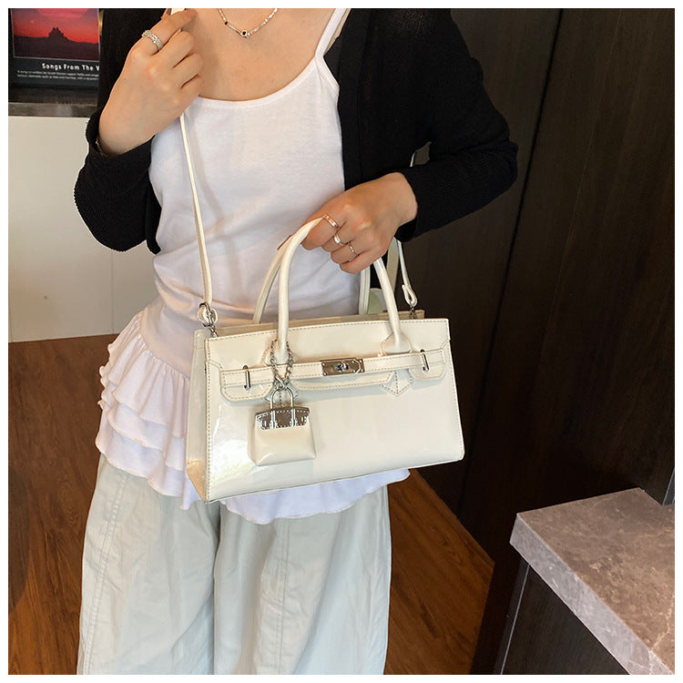Korean Kelly Tote Bag for Women | PU Leather Underarm Shoulder Bag A45