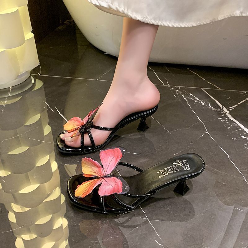 Bow Stiletto Fairy Sandals | French Style Split-Toe High Heels for Women A81