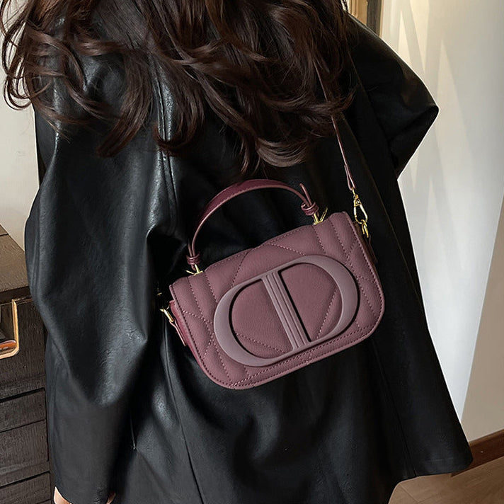 Women's Crossbody Shoulder Bag | Quilted PU Saddle Bag with Top Handle A15