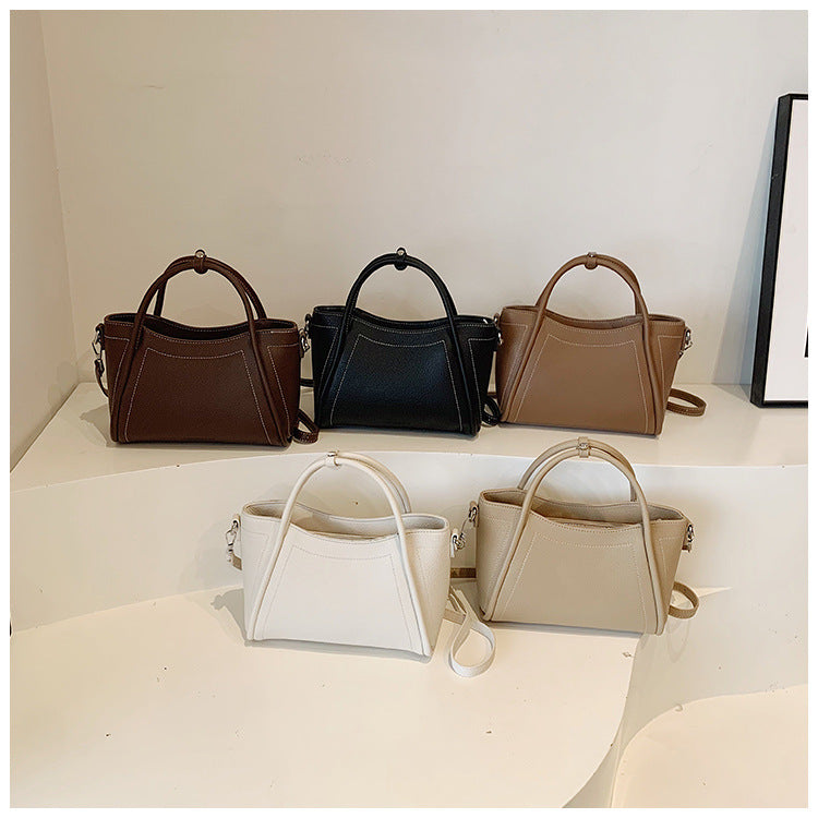 Large Capacity PU Tote Bag for Women | Zipper, Structured A7