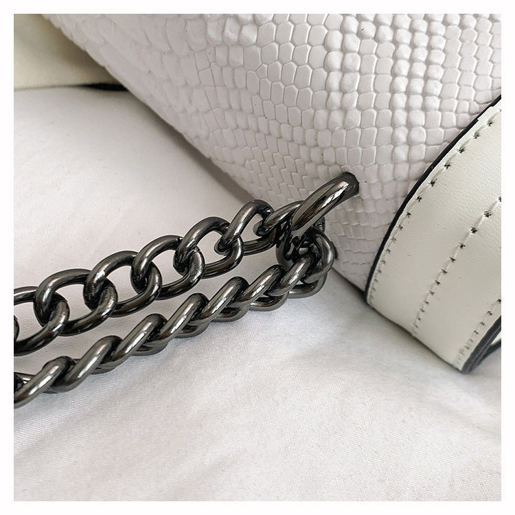 Retro Snakeskin PU Chain Bag | Women's Crossbody Square Bag A49