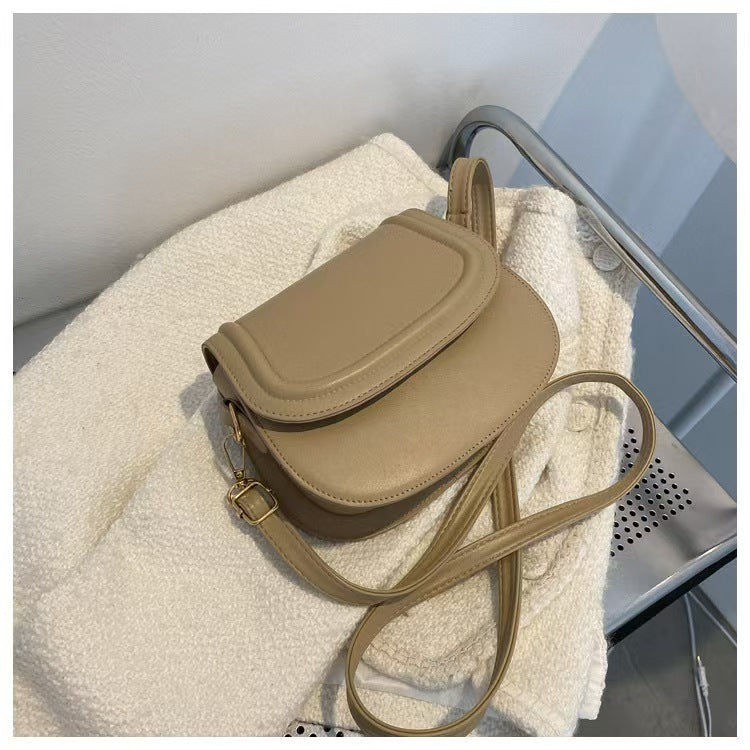 PU Leather Saddle Bag for Women | Retro Crossbody, Magnetic A5