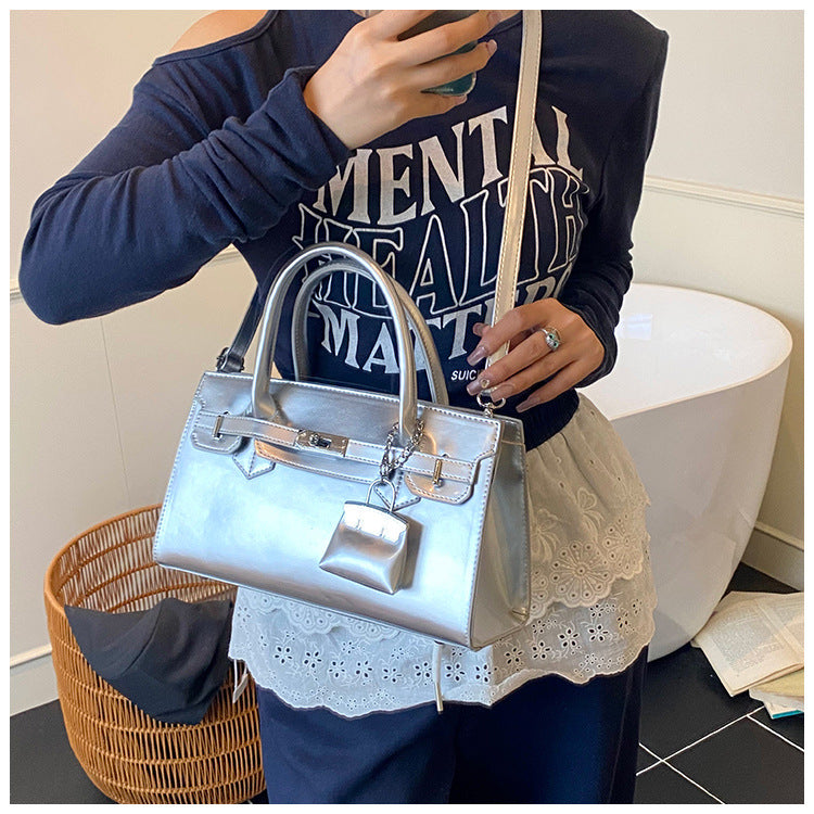 Korean Kelly Tote Bag for Women | PU Leather Underarm Shoulder Bag A45