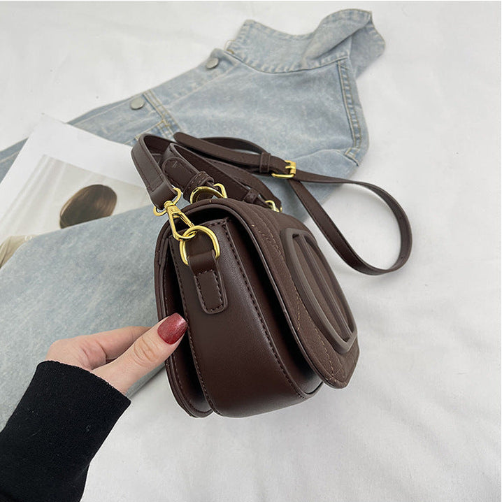 Women's Crossbody Shoulder Bag | Quilted PU Saddle Bag with Top Handle A15